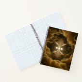 Abstract Golden Energy Spiral Notebook Notitieboek (Binnen)