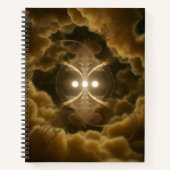Abstract Golden Energy Spiral Notebook Notitieboek (Voorkant)