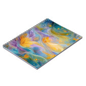 Abstract Golden Lotus Floating Flowers Notitieboek (Linkerzijde)