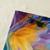 Abstract Golden Lotus Floating Flowers  Strandlaken (In situ)