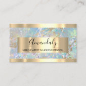 Abstract Golden Marble Copper Lijst Visitekaartje (Voorkant)