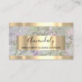 Abstract Golden Modern Marble Copper Lijst Visitekaartje (Voorkant)