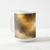 Abstract Golden Nebula Mug Koffiemok (Voorkant links)