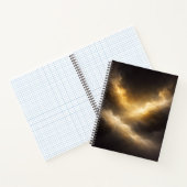 Abstract Golden Nebula Spiral Notebook Notitieboek (Binnen)