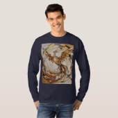 Abstract Golden Phoenix Rising  T-shirt (Voorkant volledig)