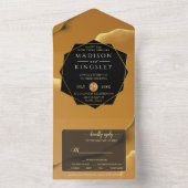 Abstract Golden Sky All In One Uitnodiging (Binnen)