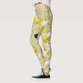 Abstract Golden Yellow Symmetrical Fractal Leggings (Links)