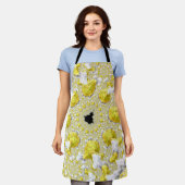 Abstract Golden Yellow Symmetrical Fractal Schort (Gedragen)