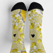 Abstract Golden Yellow Symmetrical Fractal Sokken (Top)