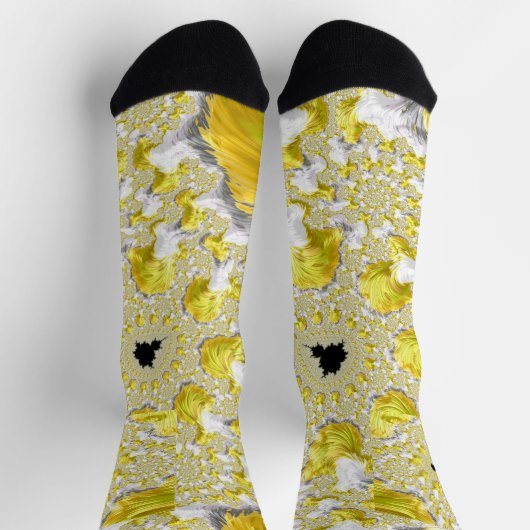 Abstract Golden Yellow Symmetrical Fractal Sokken (Top)
