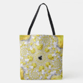 Abstract Golden Yellow Symmetrical Fractal Tote Bag (Voorkant)