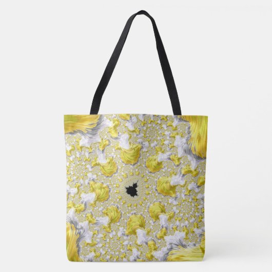 Abstract Golden Yellow Symmetrical Fractal Tote Bag (Voorkant)