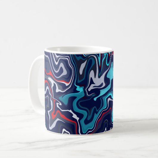 Abstract Golf Ontwerp Koffiemok (Voorkant links)