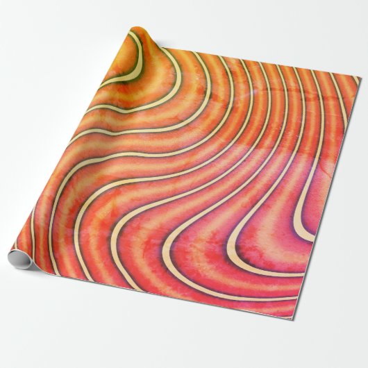 Abstract golfbrekerpapier cadeaupapier (Uitgerold)
