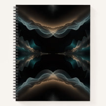 Abstract golfenergie-spiraalnotitieboek