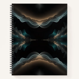 Abstract golfenergie-spiraalnotitieboek notitieboek
