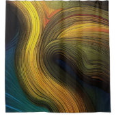 Abstract golfgordijn douchegordijn (Voorkant)