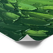 Abstract golfgroen getextureerde impasto-schilderi poster (Hoek)