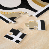 Abstract Golflijnpatroon Achtergrond Legpuzzel (Zijkant)