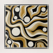 Abstract Golflijnpatroon Achtergrond Legpuzzel (Horizontaal)