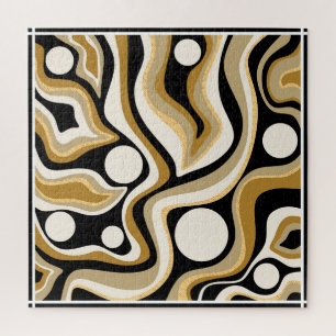 Abstract Golflijnpatroon Achtergrond Legpuzzel