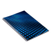 Abstract golfontwerp blauw notitieboek (Rechterzijde)