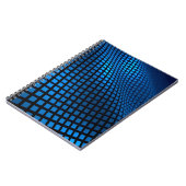 Abstract golfontwerp blauw notitieboek (Linkerzijde)