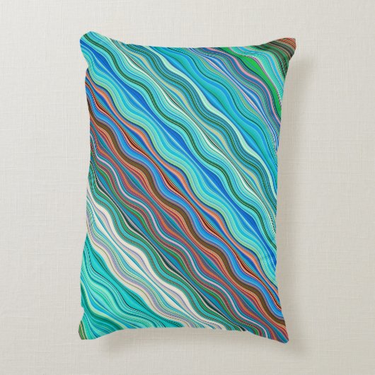  Abstract golfpatroon | Accent Kussen (Achterkant (Verticaal))