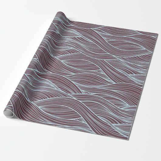Abstract golfpatroon cadeaupapier (Uitgerold)