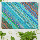  Abstract golfpatroon | keukenhanddoek (Gevouwen)