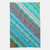  Abstract golfpatroon | keukenhanddoek (Verticaal)