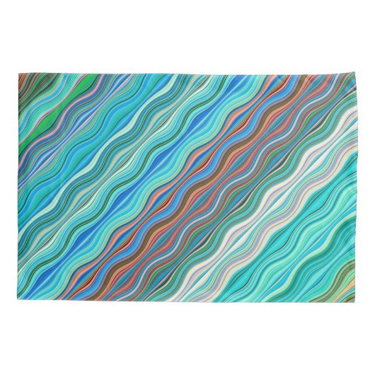 Abstract golfpatroon | Kussensloop (Achterkant-Links)