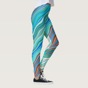  Abstract golfpatroon   Leggings