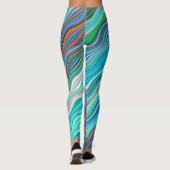  Abstract golfpatroon | Leggings (Achterkant)