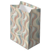 Abstract golfpatroon medium cadeauzakje (Voorkant Gekanteld)