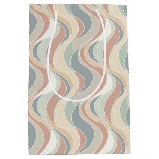 Abstract golfpatroon medium cadeauzakje (Voorkant)