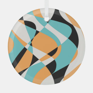 Abstract golfpatroon naadloos ontwerp glas ornament