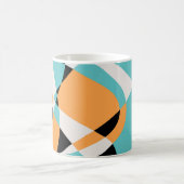 Abstract golfpatroon naadloos ontwerp koffiemok (Center)