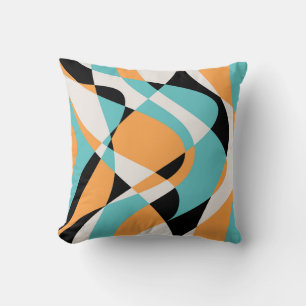 Abstract golfpatroon naadloos ontwerp kussen