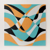 Abstract golfpatroon naadloos ontwerp legpuzzel (Horizontaal)