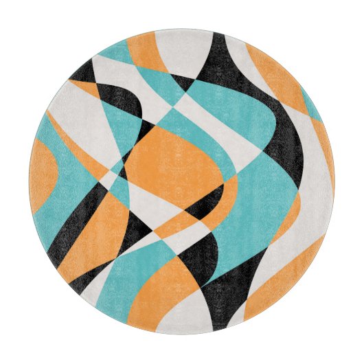 Abstract golfpatroon naadloos ontwerp snijplank (Voorkant)