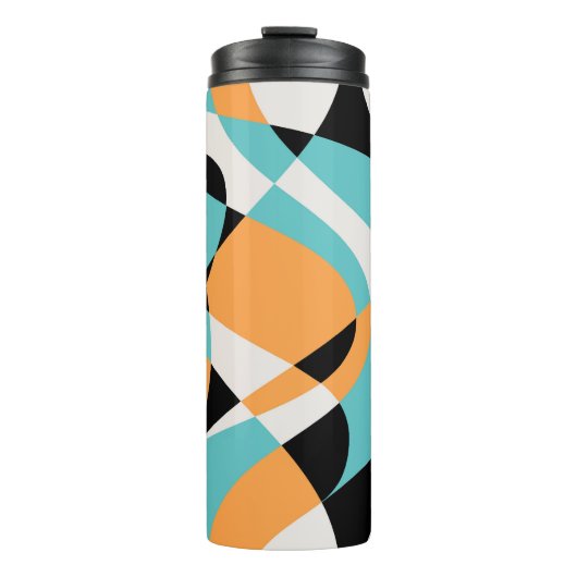 Abstract golfpatroon naadloos ontwerp thermosbeker (Voorkant)