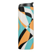 Abstract golfpatroon naadloos ontwerp thermosbeker (Gedraaid links)