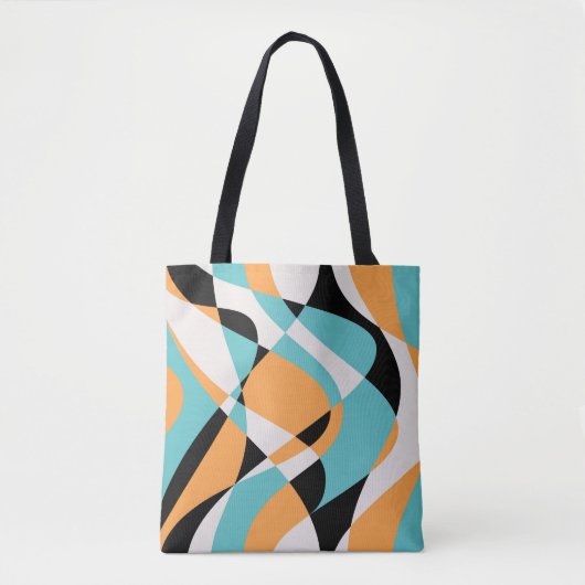 Abstract golfpatroon naadloos ontwerp tote bag (Voorkant)