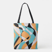 Abstract golfpatroon naadloos ontwerp tote bag (Achterkant)