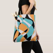 Abstract golfpatroon naadloos ontwerp tote bag (Dichtbij)