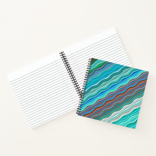 Abstract golfpatroon | Notitieboek (Binnen)