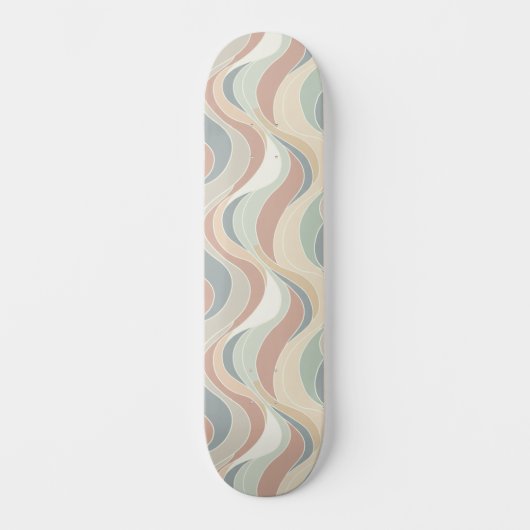Abstract golfpatroon persoonlijk skateboard (Voorkant)