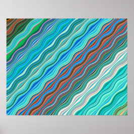  Abstract golfpatroon | Poster