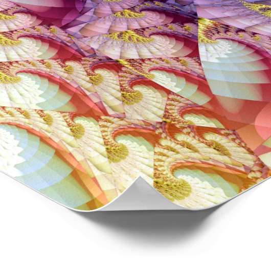 Abstract golfpatroon poster (Hoek)